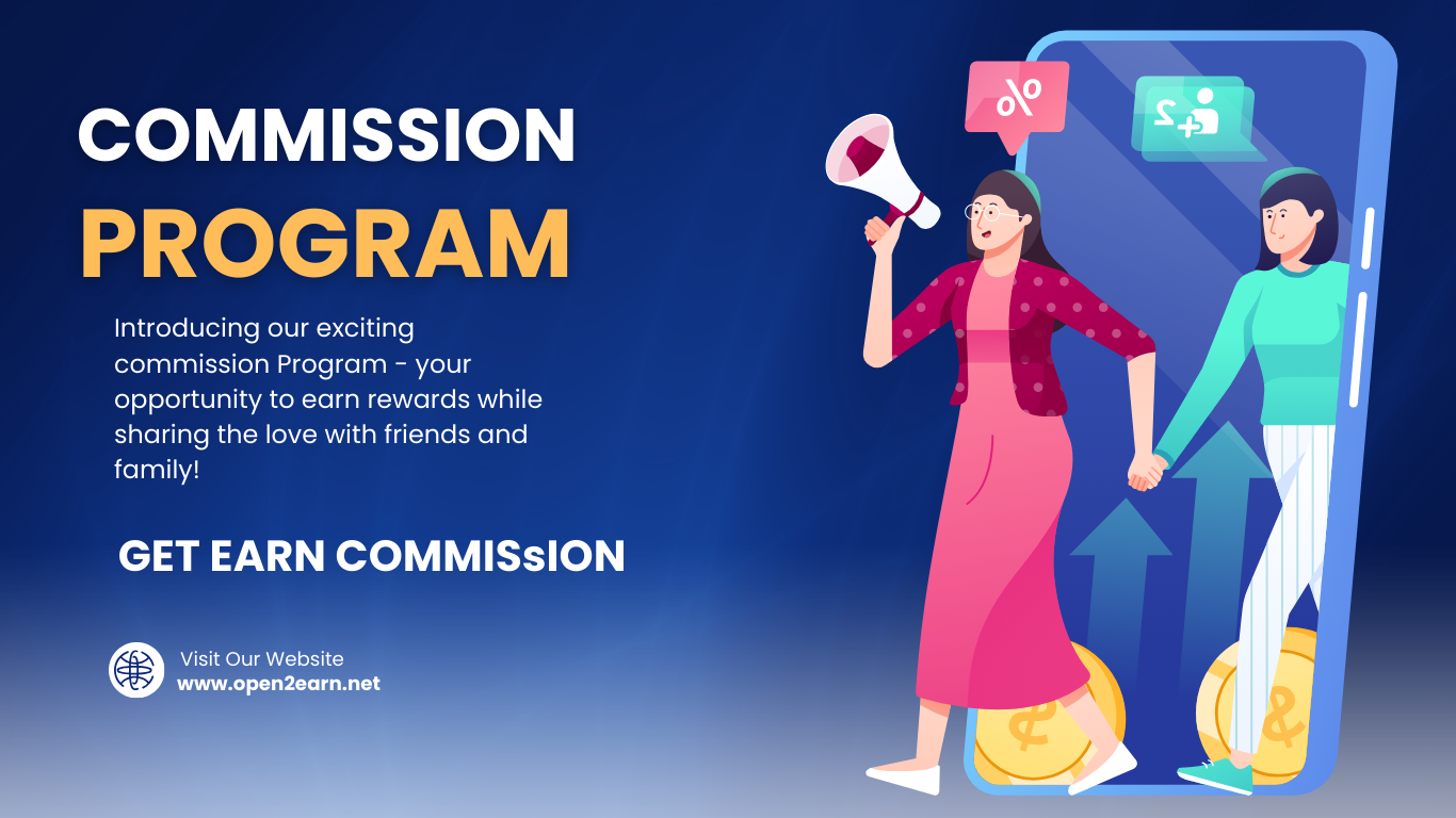 blue and orange illustrative referral program instagram post